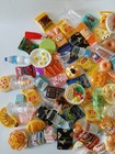 25 Pcs Random Mix Dollhouse Miniature Food Drinks Pastries  Desert Chips Snacks 