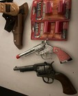 Vintage  Toy Cap Gun   Holster   Caps Lot