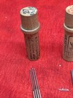 Vintage Lot Of Boye Wooden Needle Holder Tubes W  Needles  tb2 1 