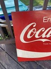 Vintage 1950   s Heavy Metal Coca-cola Sign 36  By 24  Great Condition 