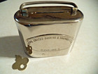 Portable Handle Coin Bank Of United Banking   Savings Co  Cleveland  Chio 1 Key