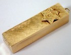 Estate Vtg 2 4g Solid 14k Yellow Mezuzah Jewish Star Of David Necklace Pendant