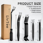 Livtee 5 Pcs Auto Trim Removal Tool Kit  No Scratch Plastic Pry Black 