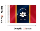 Mississippi State Boat Nautical Flag 12x18 Inch Double Sided 3 Ply Ms Marine    