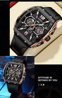 Men s Square Waterproof Multifunctional Calendar Watch