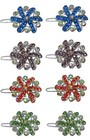 Set Of 4 Prs  2 Ea 4 Colors Medallion Snap Clips For Thin Hair Women Girls1719ms