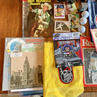 Junk Drawer Lot Vintage Sportscards  Coins  Hockey  Postcards  Nascar