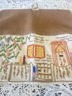 Vintage Hand Embroidered House Cottage  Toaster Appliance Cover Front Is 12 In