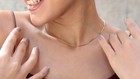 14k Gold Box Chain Necklace  1mm Box Chain Delicate Choker Jewelry