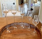 Partylite Elegance Stemmed Votive Holder Quintet Clear Glass 5 Pc Set P9215