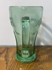 Vintage Green Coca-cola Genuine Glass With Handle Libbey 14 5oz Heavy