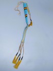 Native American Plains Sioux Awl Case Blue With Red And Yellow Geometric Design