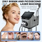2in1 808 Diode Laser Hair Removal Picosecond Tattoo Removal Salon Beauty Machine