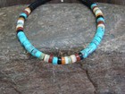 Native American Turquoise Heishi Bracelet By Calabaza