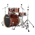 Ludwig Evolution 6pc Drum Set W hardware  22 bd  Copper Sparkle