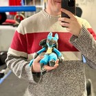 Pok  mon Lucario Plush Toy 12  Cute Soft Blue Fighting Type Stuffed Figure