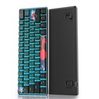 60  Gaming Keyboard Mechanical Led Backlit Compact Wired Red Switch