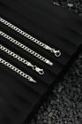 Solid 925 Sterling Silver Men s Figaro Necklace Chain Boys Womens Gift