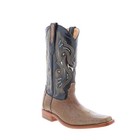 Los Altos Stingray Jewel Square Toe Mens Brown Wide Cowboy Western Boots