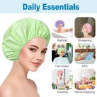 6 Pcs Shower Caps For Women  Double Side Waterproof Shower Cap  Reusable Elastic