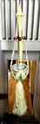 New Macrame Plant Hanger 60  Boho Style Plant Hanger  Ivory Cord Hanger W  Beads