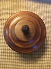 Small Vintage Hand Turned Wooden Trinket Box Handmade Wood