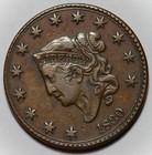 1830 Coronet Head Large Cent  n-1  - Us 1c Copper Coin