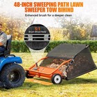 48  Tow Behind Lawn Sweeper Leaf Collector Sweeper For Lawn Grass Sweeper Hopper