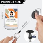 2 Pack Badge Holders Retractable Badge Reel With Clear Acrylic Id Holder