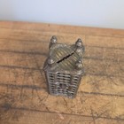 Antique Cast Iron A c  Williams Skyscraper Bank Building Coin Bank Still  4 3 4 