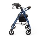 Medline Basic Steel Rollator With 6  Wheels  Blue