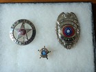  3  Old Texas Officer Badges  San Antonio  Bowie   Wilson County In Riker Mount