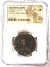 976-1035 Ad Byzantine Empire Jesus Christ Bust Ae Follis Ngc Ch Vf