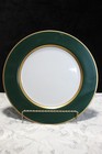 Fitz   Floyd Renaissance Dark Green Service Plates Chargers 12  Porcelain Set 2