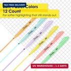 Sharpie Pocket Highlighters  Mild Pastel Colors  Assorted  Chisel Tip  12 Count