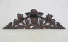 Antique Carved Wooden Top Old Pediment Finial Furniture Wood Lions Vintage 27 5 