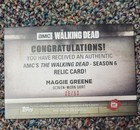 Topps Walking Dead Season 6 Lauren Cohan maggie Greene Authentic Wardrobe Relic