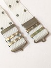 White Military Style Parade Nylon Pistol Belt 42in Adjustable Made In Korea