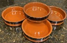 Set Of 4 Cermer Terracotta 6oz Baking Custard Cups Creme Brulee Dishes 4 5   
