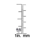 Solid  925 Sterling Silver Heart Shaped Stud Earrings Cubic Zirconia 5mm 