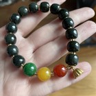 100  Untreated Hetian Nephrite Jade Bracelet Genuine Jade