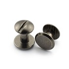 Lq Industrial 120 Sets Chicago Screw M4x6mm Round Slotted Head 1 4   Black