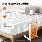 Bed Side Table Hospital Overbed Rolling Tray Adjustable Bedside Working Desk New