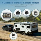 9   Wireless Backup Camera 4 Ch Night Vision System Monitor For Rv Truck Bus