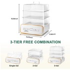 Susteas Food Steamer 17qt Vegetable Steamer 3 Tier Stackable Trays Auto Shut-off