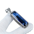 Aaa  Blue Tanzanite Gemstone Handmade 925 Sterling Silver Jewelry Pendant 2 2  