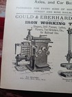 1889 Print Ad   Gould   Eberhardt Iron Working Tools Newark Nj Shaper Press Pics