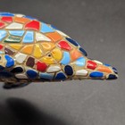 Barcino Designs Spain Art Hand Painted Mosaic Dolphin Figurine 6 25    Long