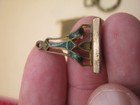 Antique   Vintage Pocket Watch Albert Chain Fobs Charms Parts - Gold Front Back