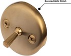 Trip Lever Tub Trim Kit Set  Brushed Gold Overflow  Drain   Strainer
